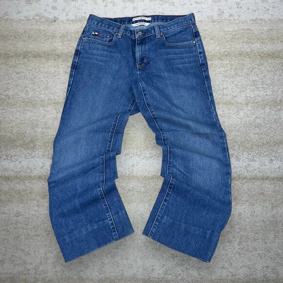 Vintage Y2K Tommy Hilfiger Jeans Womens 8 Low Rise Boot Cut Dark Wash Denim - Picture 2 of 4